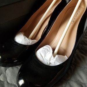 Patten Leather Tahari heels